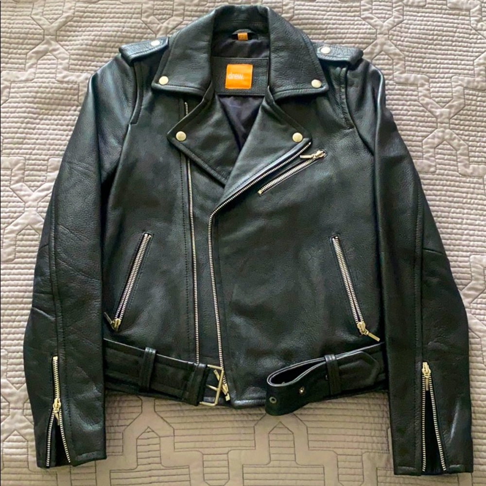 Leather moto jacket